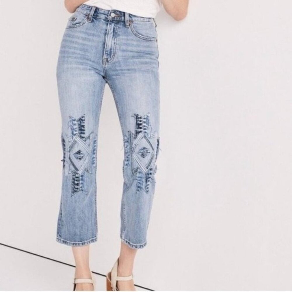 Lucky Brand Boho Embroidered Knee Patch Jeans Lucky Pins